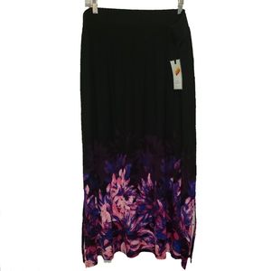 Dana Buchman Floral Maxi Shirt With slit